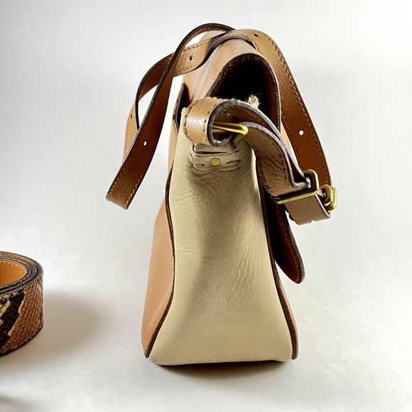 Madewell leather handbag with TWO straps leather and snakeskin. Smoke free home. - Picture 5 of 7